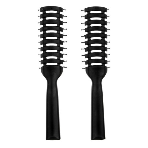 2 Styling Hair Brush Ribs Comb Anti-Static Salon Dedicated Curly Hair - Picture 3 of 4