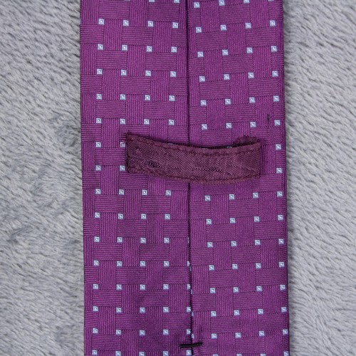 VTG Brooks Brothers Mens Purple Geometric Basketweave Neck Tie Silk Made in USA - Picture 4 of 7