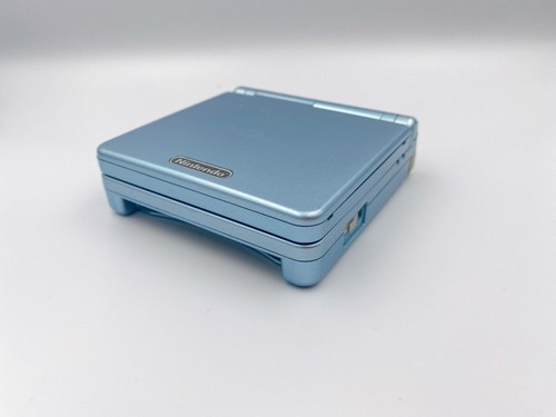 Game Boy Advance SP Console Pearl Blue Box GBA  Mario Tested Japan Region Free - Picture 5 of 24