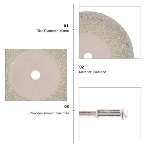 5Pcs 40mm Mini Cutting Disc for Rotory Accessories Grinding Wheel - Picture 4 of 12