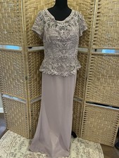 Cameron Blake Mother Of The Bride /Groom Dress Formal Dress Rose Gray New