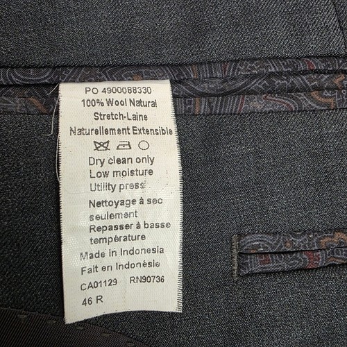 Chaqueta Blazer Lauren Ralph Lauren Para Hombres Gris 100% Lana Natural Elastizada 46R - Imagen 6 de 12