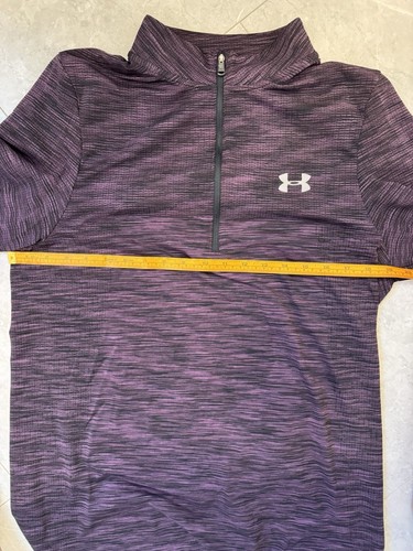 Under Armour Fitted Heat Gear 1/2 Zip Women's Large Purple Long Sleeve Pullover - Picture 7 of 7