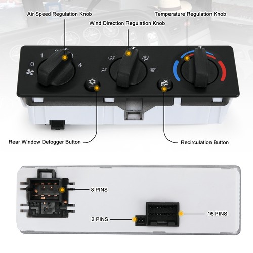 Módulo de control de climatización Q21-6012 1 pieza para Peterbilt 2008-2015 - Imagen 6 de 17