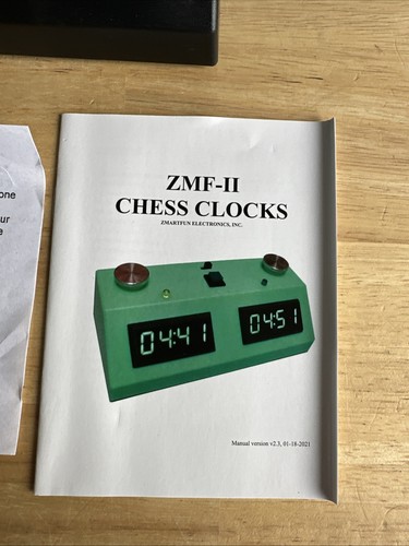 Zmart Fun ZMF-II Digitale Spiel Schachuhr Rotes LED-Display in Blauem Gehäuse Offene Box - Bild 7 von 7