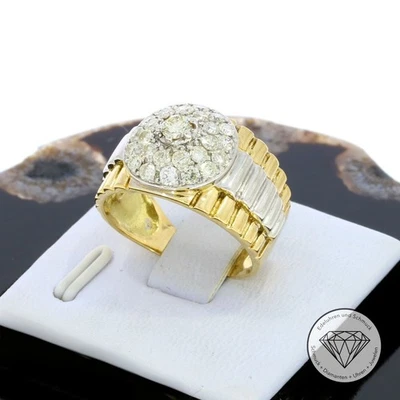 Wert 4.800,- Damen Kronen Brillant 1,00 ct Ring 750 / 18 Kt Gelb Weiß Gold xxyy - Bild 1 von 4