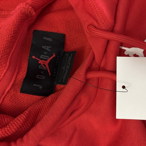 NWT Nike DRI FIT Air Jordan French Terry Training Hoodie University Red Large - Picture 5 of 8