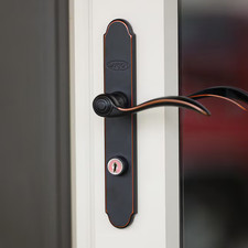 LARSON QuickFit Bronze Lockable Storm door Handleset #20297857