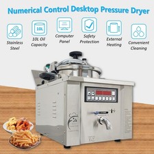 16L CNC Pressure Fryer 220V 3000W Deep Fryer Stainless Steel Fried Chicken Stove