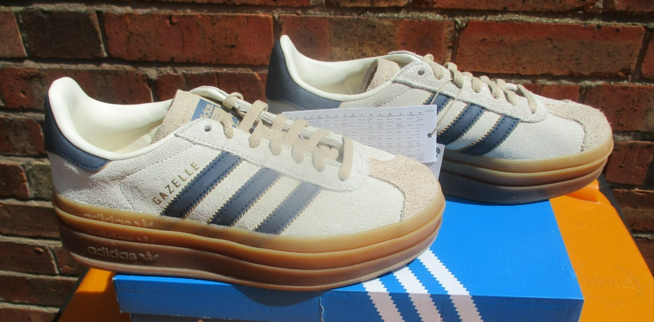 Ladies Trainers Adidas Originals Gazelle Bold Trainers UK 3.5 Brand New In A Box