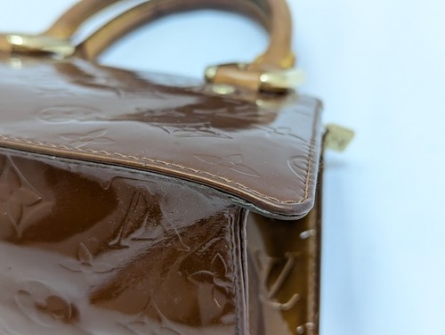 LOUIS VUITTON Vernis Monogram Mini Forsyth Hand Bag Brown M91120 Authentic LV - Picture 11 of 19
