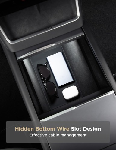 Center Console Armrest Bottom Pad for Tesla Model Y Juniper 2025+, Full Cover... - Picture 3 of 6