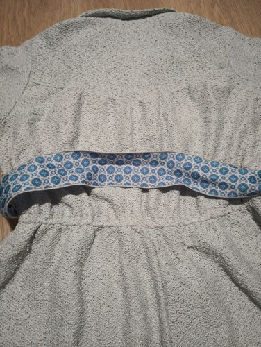 Vintage 50er 60er MS SUGAR puderblau Boucle Strick Tageskleid mit Gürtel L - Bild 8 von 9