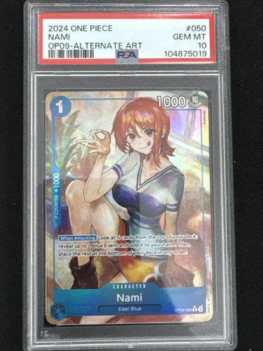 One Piece Card Game TCG Nami OP09-050 Alt Art PSA 10