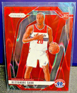2024-25 Panini Prizm Alex Alexandre Sarr #264 Red Ruby Seismic Prizm /299 ROOKIE