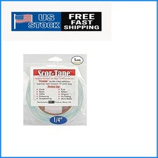 Exceptional Value Scor-Tape 1/4" x 27yds - Acid-Free Double-Sided Tape Pack of 5