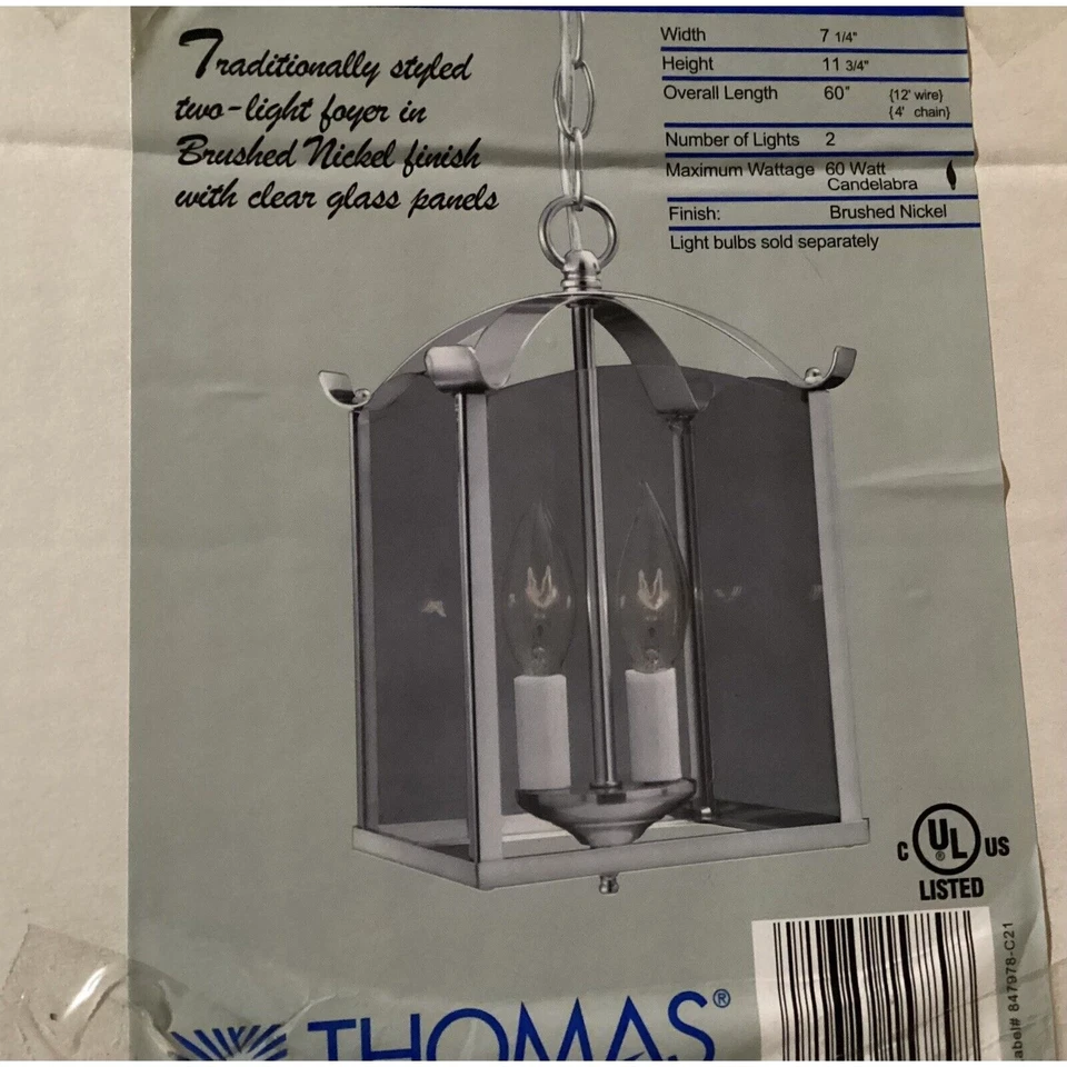 New Thomas Lighting SL-8479-78 Brushed Nickel Ceiling Light - Image 4 of 4
