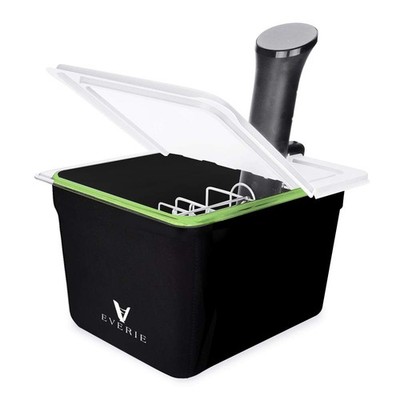 Sous Vide Container 12 Quarts with Collapsible Hinge Lid and Sous Vide Rack a...