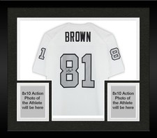 Framed Tim Brown Raiders Autographed Mitchell & Ness 1994 White Authentic Jersey