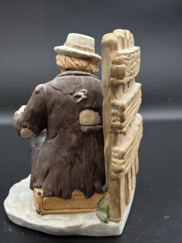 Vintage Flambro Emmett Kelly Jr Signed Bookend 1987 Weary Willie with Puppy - Picture 4 of 8