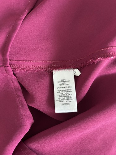 Express Spitzenbesatz Camisole Tank Chiffon Burgund Schwarz Damen S Romantik Karriere - Bild 5 von 7