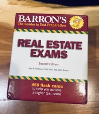 Barron's Test Prep Real Estate Exam Flash Cards 2nd Edition 450 cards Study Pass