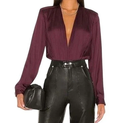 Body Paige Mujer XS Sevilla Cruzado Cuello en V Manga Larga en Fig Foto 2 de 4