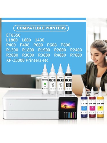 Xcinkjet DTF Ink Refill 200ml 6 Colors with Cleaning Solution for Epson Printers - Picture 2 of 6