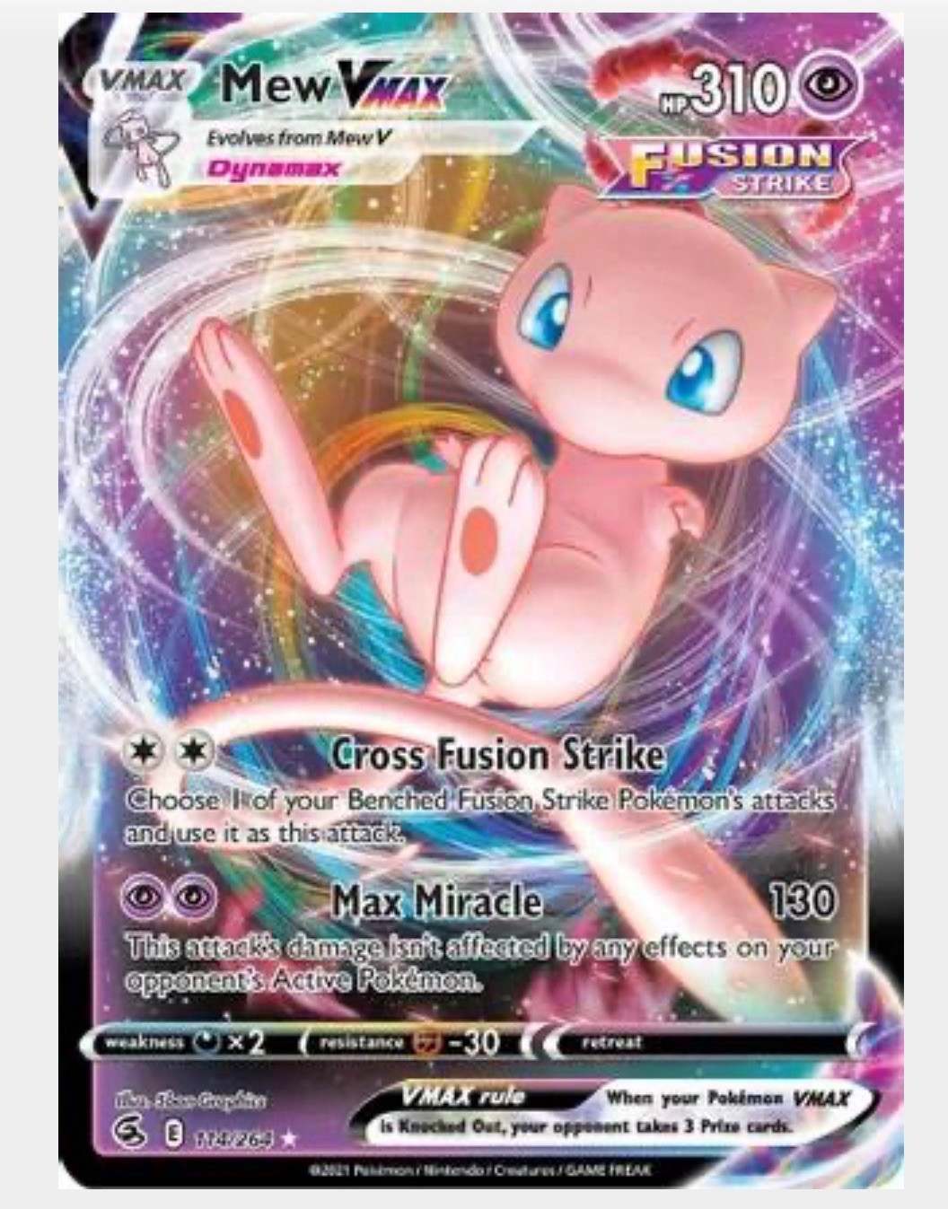 Mew VMAX 114/264 - Fusion Strike - Pokemon Card - NM