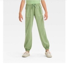 NEW Girls Cat  Jack Woven Green Joggers, Size XL