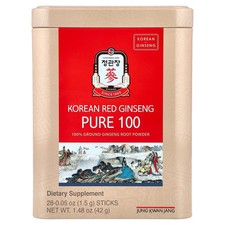 Korean Red Ginseng, Pure 100, 28 Sticks, 0.05 oz 1.5 g Each