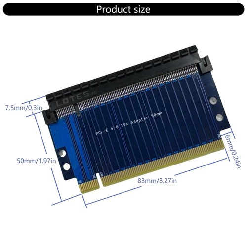 PCIE4.0 Gen4 16GT/s Adapter Board PCIE4.0 16X Risers Card Height 3.0-5.0cm - Photo 8/8