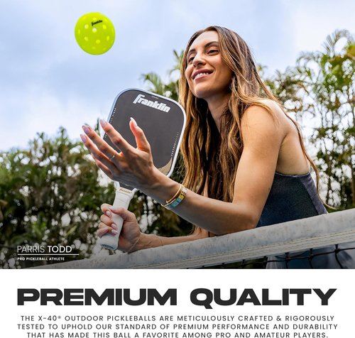Franklin Sports X-40 Outdoor Pickleballs - Pallone ufficiale USA Pickleball, APP - Foto 5 di 11