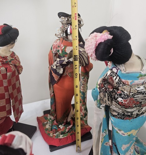 Antiguo Lote de (13) Muñecas de Exhibición Coleccionables Sukiyo Geisha Japonesa e India - Imagen 20 de 23