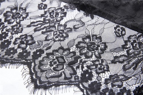 DARK IN LOVE Romantic Gothic Black Velvet Lace Long Party Steampunk Skirt - Picture 14 of 17