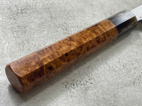 Keskin Migaki K-Tip Gyuto 230mm Amboyna Burl & Buffalo Horn with sheath - Bild 5 von 22
