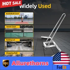 Court Water Sweeper Remover Squeegee with Wheels Rust-proof Floor Pusher Tennis