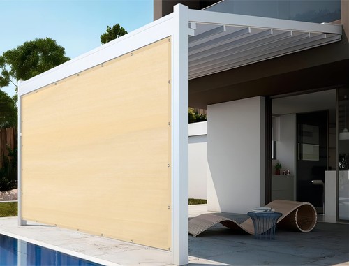 90% Shade Fabric 6X16ft Sun Cloth Taped Edge with Grommets Sun-Block Mesh - Picture 7 of 9