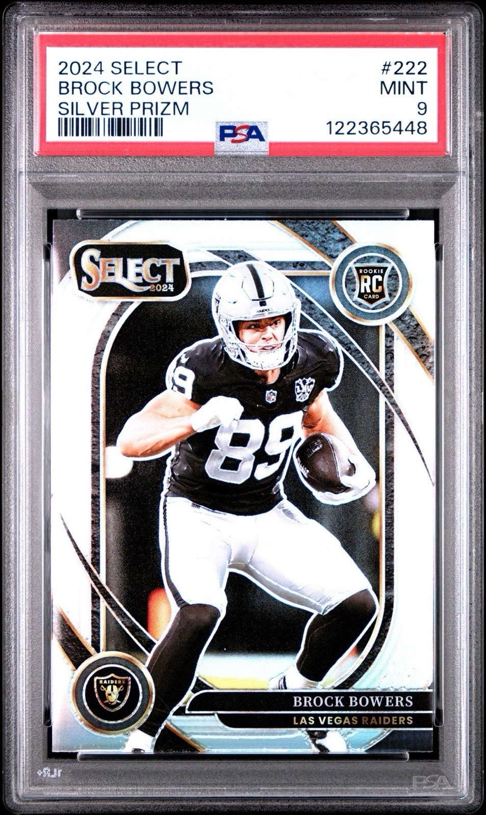 2024 Panini Select - Club Level Brock Bowers #222 Silver Prizm (RC)