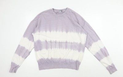 Asos Damen lila Batik Rundhalsausschnitt Sweatshirt, Größe 12