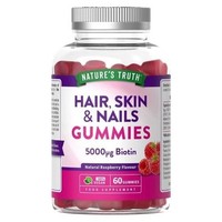 Nature's Truth Hair Skin & Nails Biotin 5000ug Raspberry - 60 Gummies