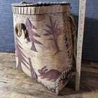 Handmade Birch Bark Decorative Backpack Forest Scene Unique Rare 1 Of A Kind 17”