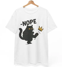 No Kings in America Black Cat Shirt | Funny Anti-Monarchy Political Meme Tee