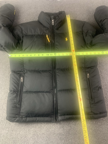 Polo Ralph Lauren RL/250 Mens Full Zip Goose Down Puffer Jacket Size M Black - Picture 8 of 10