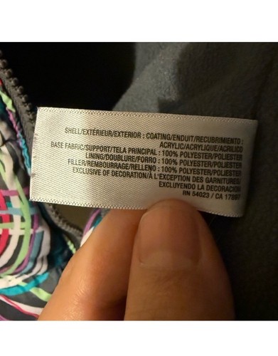 Old Navy Youth Colorful Peace Sign Puffer Sleeveless Zip Up Vest Girls M8 - Picture 7 of 10