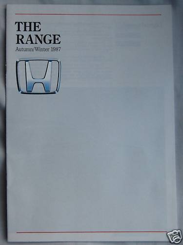 1987 Autumn/Winter Honda range Brochure - Picture 1 of 1