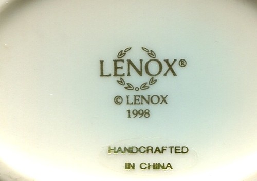 1998 Lenox Embossed Fruits of Life 3.25" Trinket Box w/ Cover, Gold Trim NEW! - Picture 8 of 8