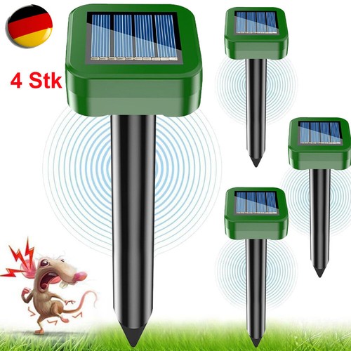4X Solar Maulwurfschreck Maus Wühlmaus Vertreiber Maulwurf Maulwurffalle Abwehr - Bild 2 von 12