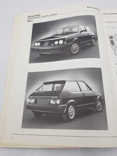 Manuale officina per Fiat Nuova Ritmo 105 TC manuale assistenza tecnica del 1983 - Foto 7 di 24