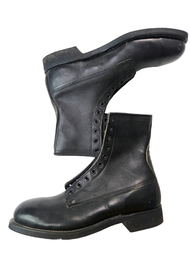 Vintage 70s US Military 1988s Waffle Sole Black Leather Combat Boots Mens 9 R - Picture 9 of 11